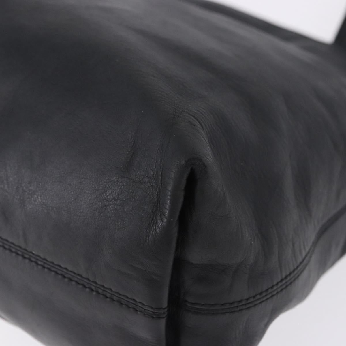CHANEL Tote Bag Lamb Skin Black CC Auth 201339A