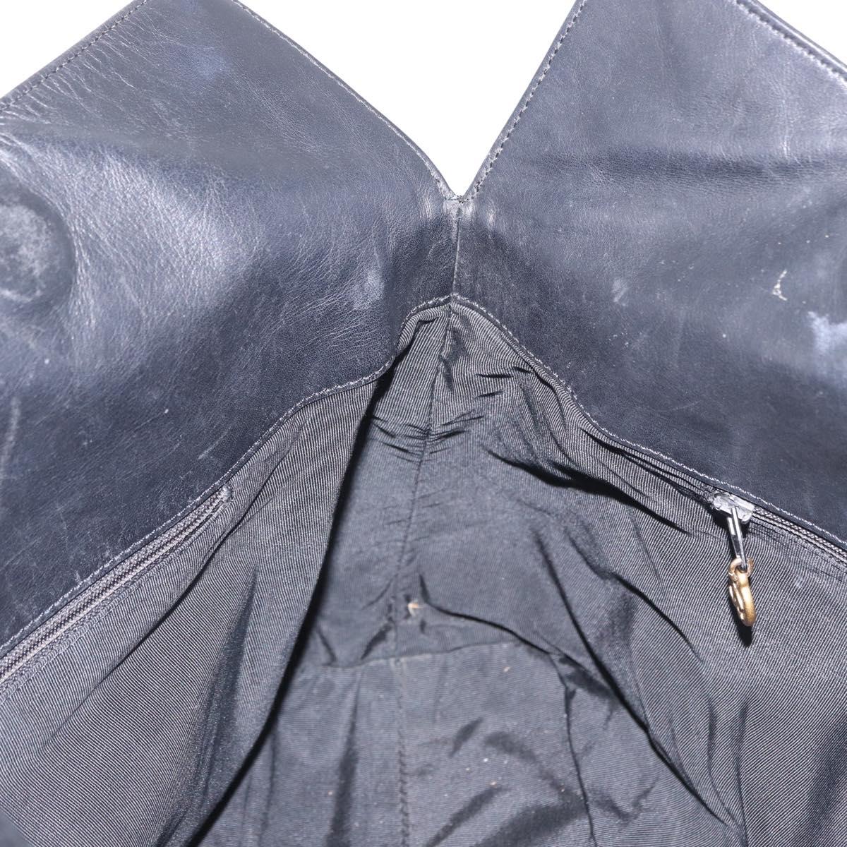 CHANEL Tote Bag Lamb Skin Black CC Auth 201339A