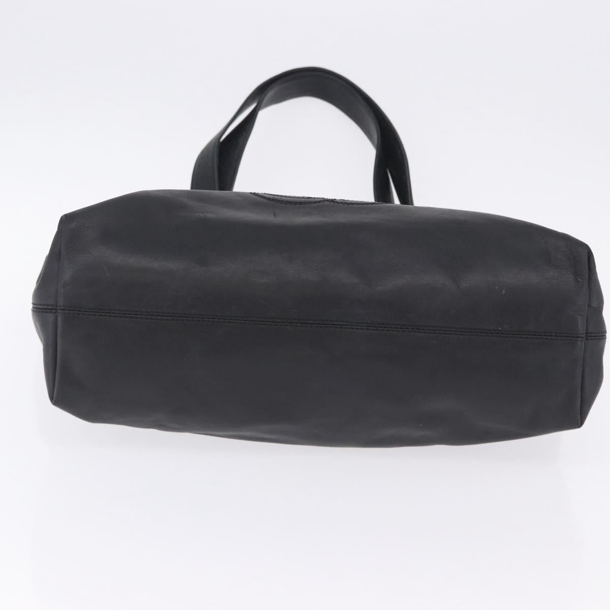 CHANEL Tote Bag Lamb Skin Black CC Auth 201339A