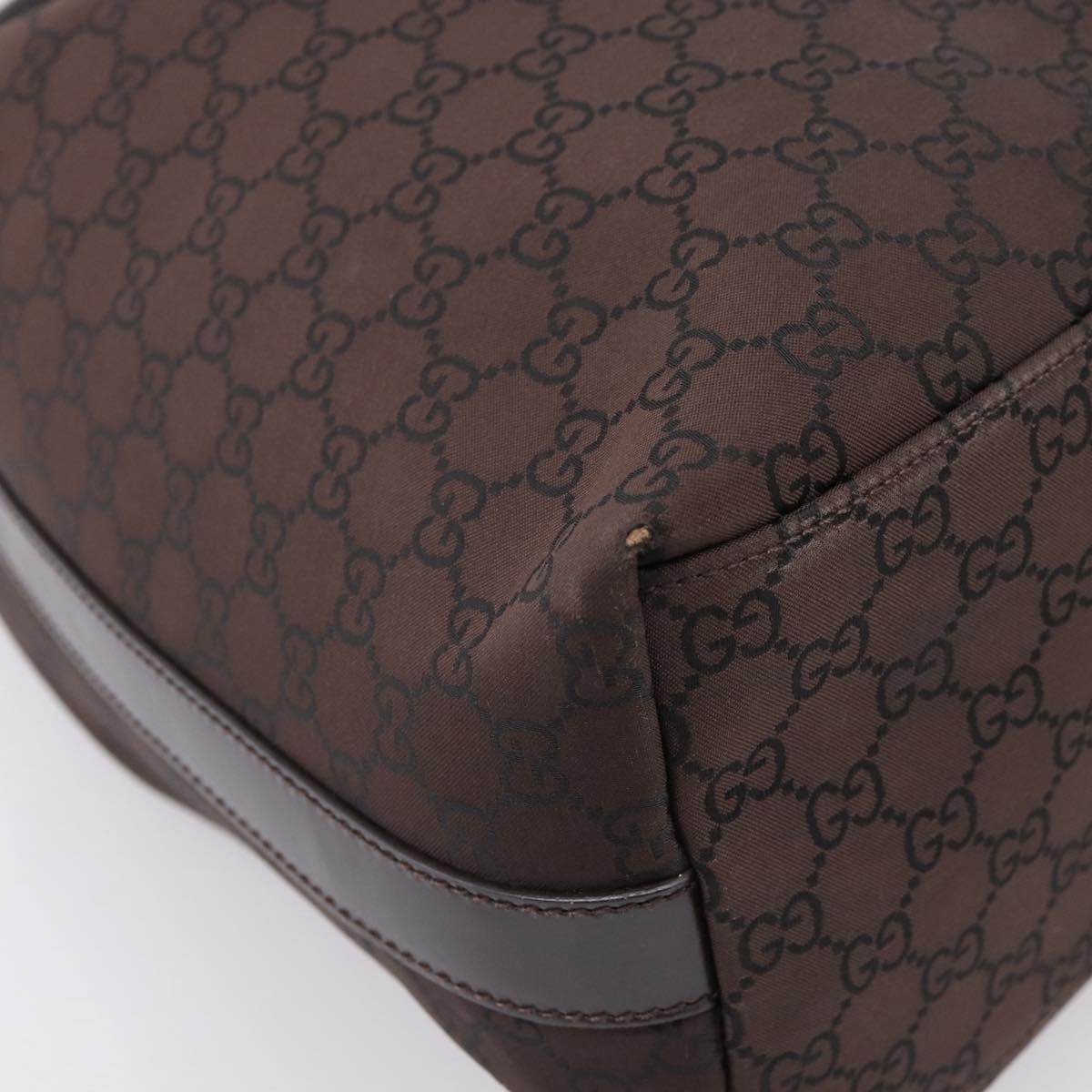 GUCCI GG Canvas Shoulder Bag Outlet Brown Gold 257279 Auth 201342A