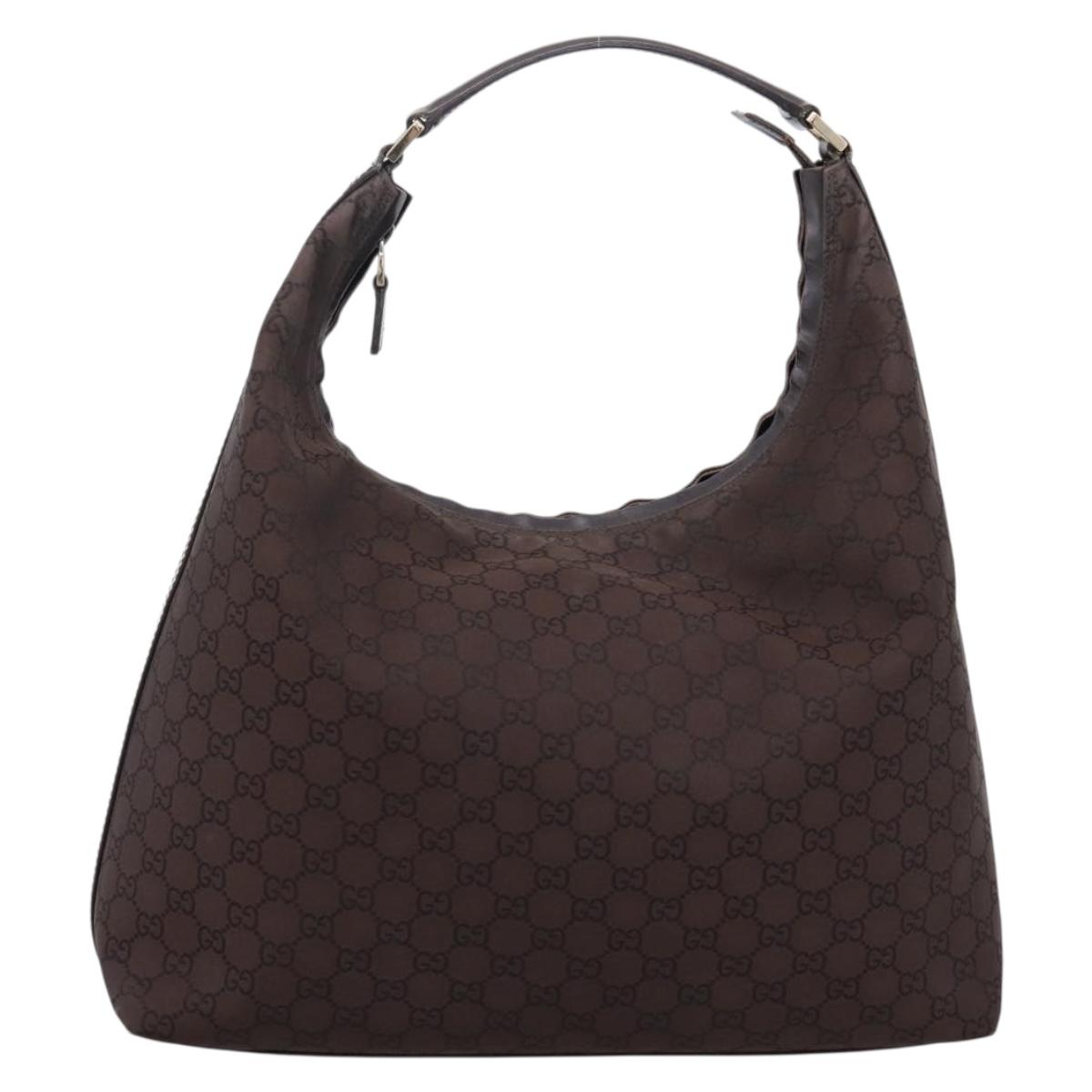 GUCCI GG Canvas Shoulder Bag Outlet Brown Gold 257279 Auth 201342A