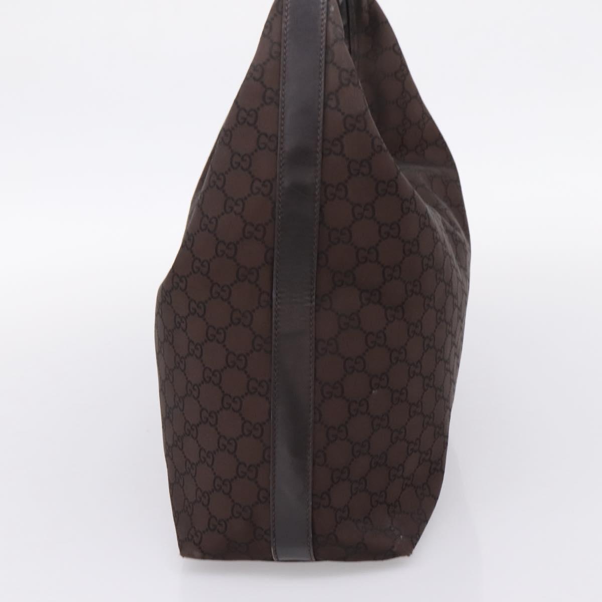 GUCCI GG Canvas Shoulder Bag Outlet Brown Gold 257279 Auth 201342A