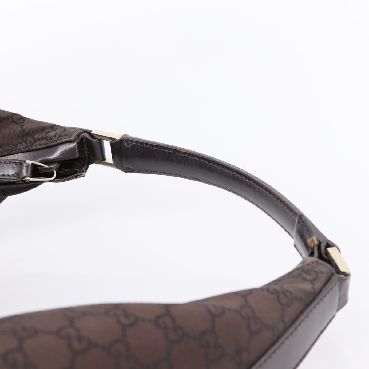 GUCCI GG Canvas Shoulder Bag Outlet Brown Gold 257279 Auth 201342A