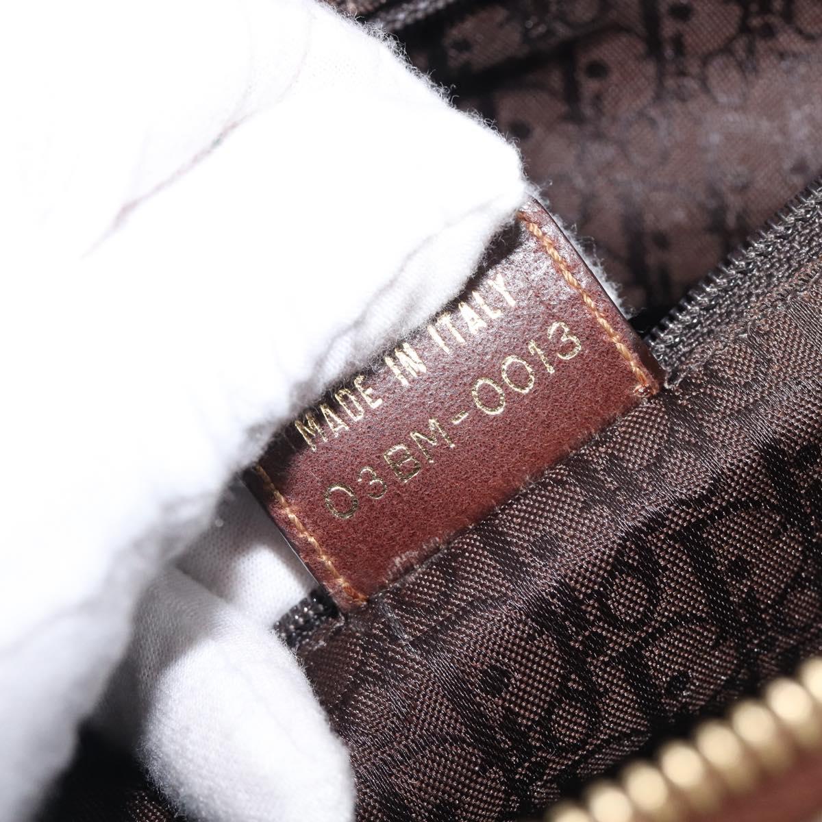 Christian Dior Straight Chic Hand Bag Canvas Beige Gold Auth 201348