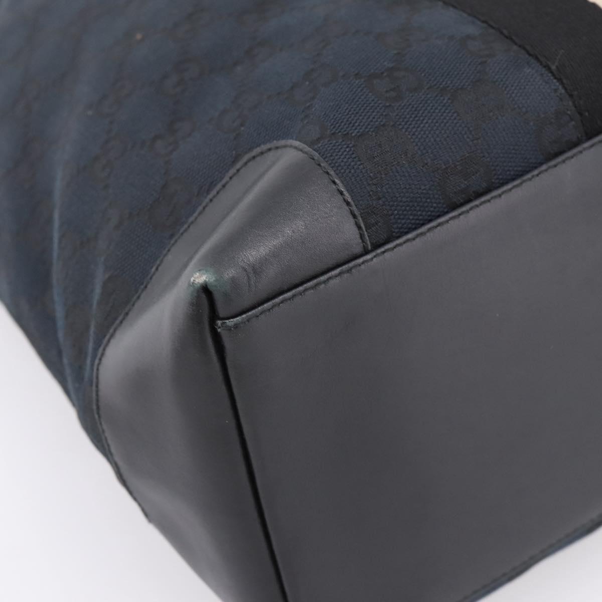 GUCCI GG Canvas Hand Bag Black Silver 002 1093 3444 Auth 201351