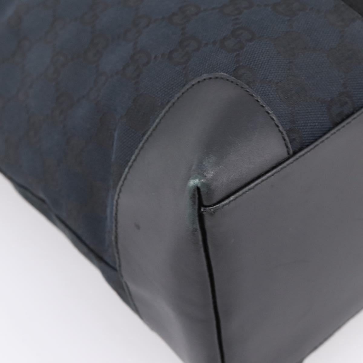 GUCCI GG Canvas Hand Bag Black Silver 002 1093 3444 Auth 201351