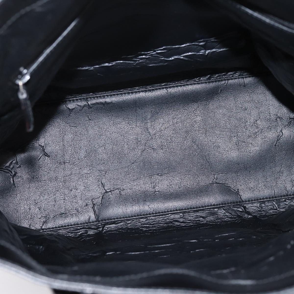 GUCCI GG Canvas Hand Bag Black Silver 002 1093 3444 Auth 201351