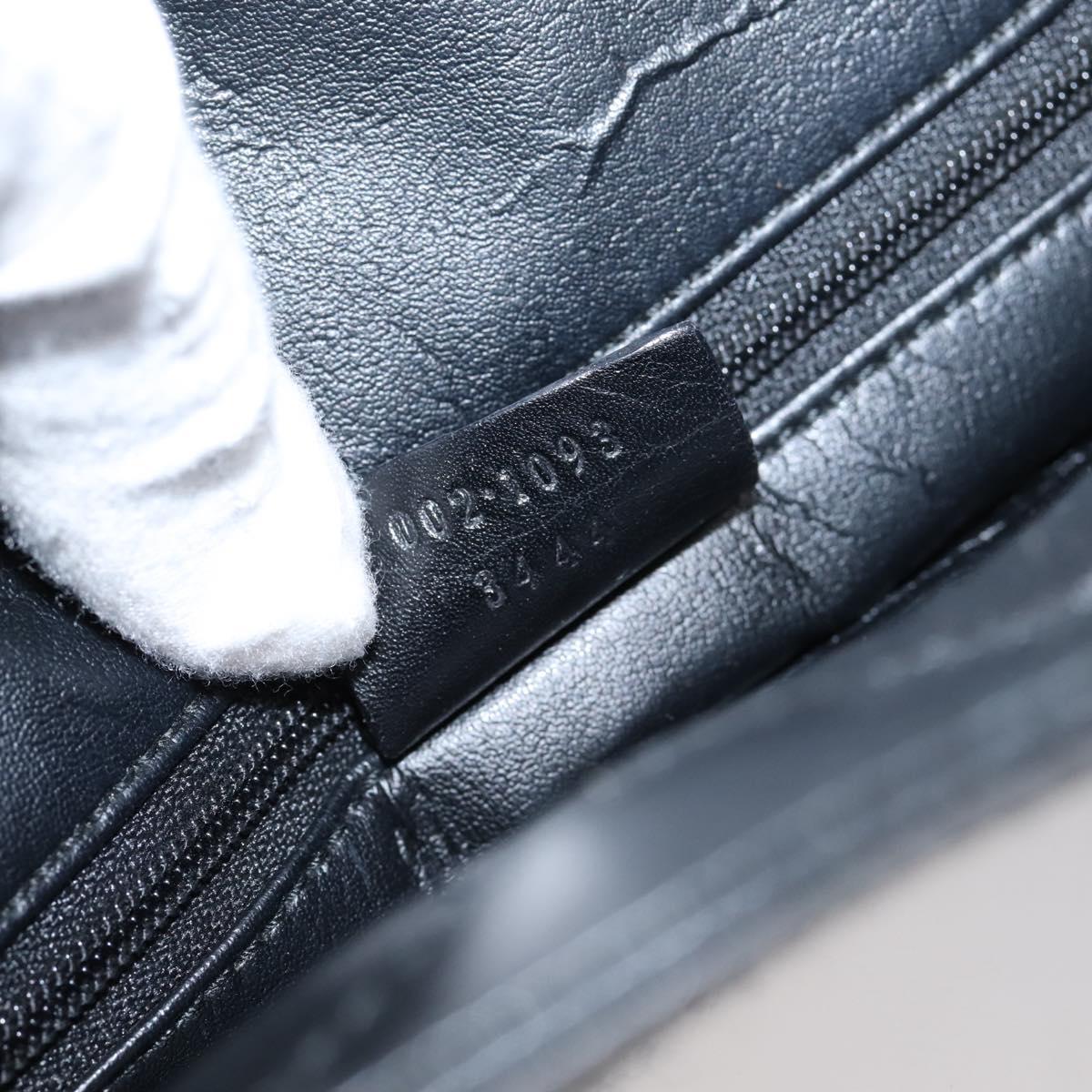 GUCCI GG Canvas Hand Bag Black Silver 002 1093 3444 Auth 201351