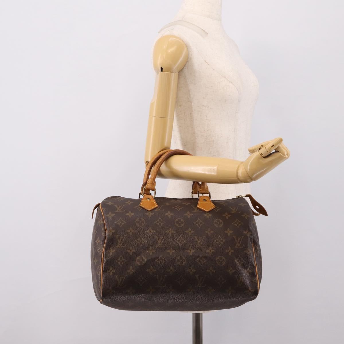 LOUIS VUITTON Monogram Speedy 30 Hand Bag M41526 LV Auth 201356