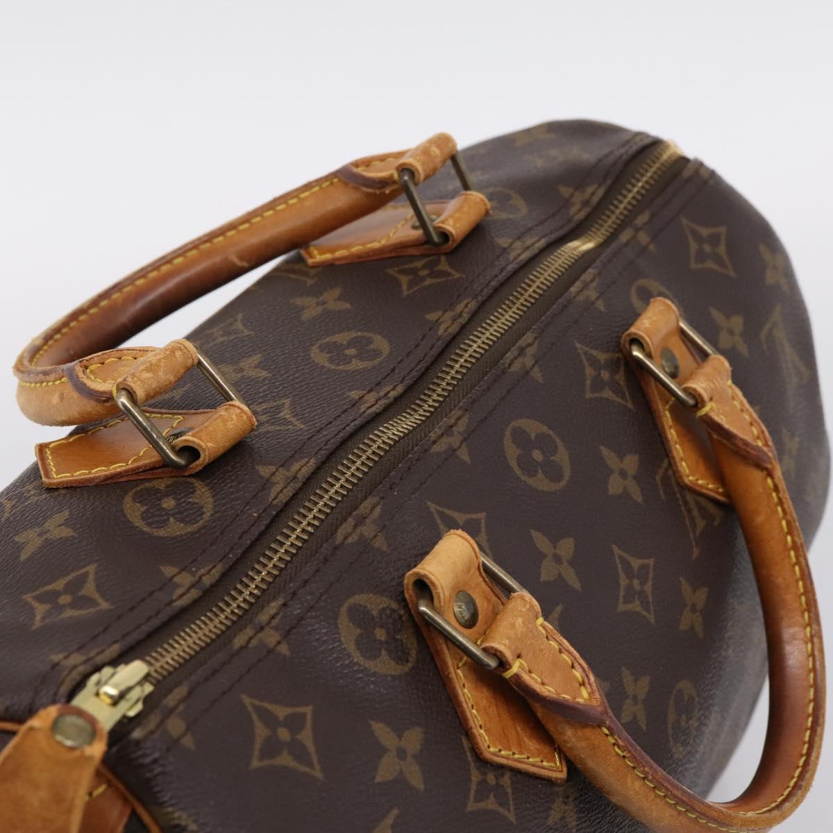 LOUIS VUITTON Monogram Speedy 30 Hand Bag M41526 LV Auth 201356
