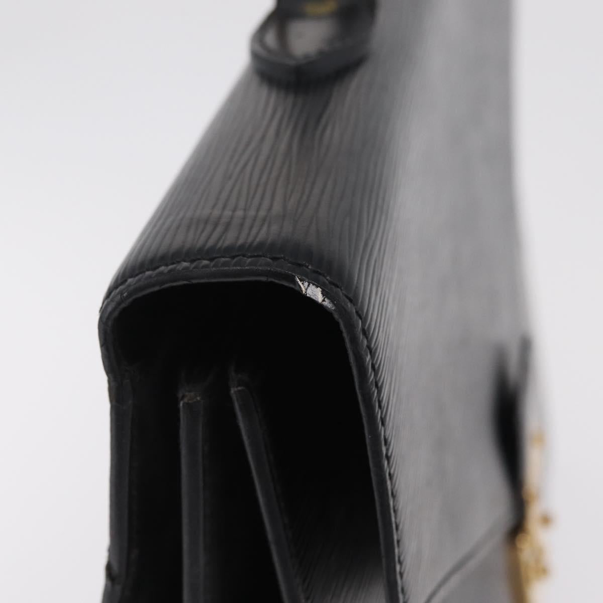 LOUIS VUITTON Epi Serviette Conseiller Business Bag Black M54422 LV Auth 201359