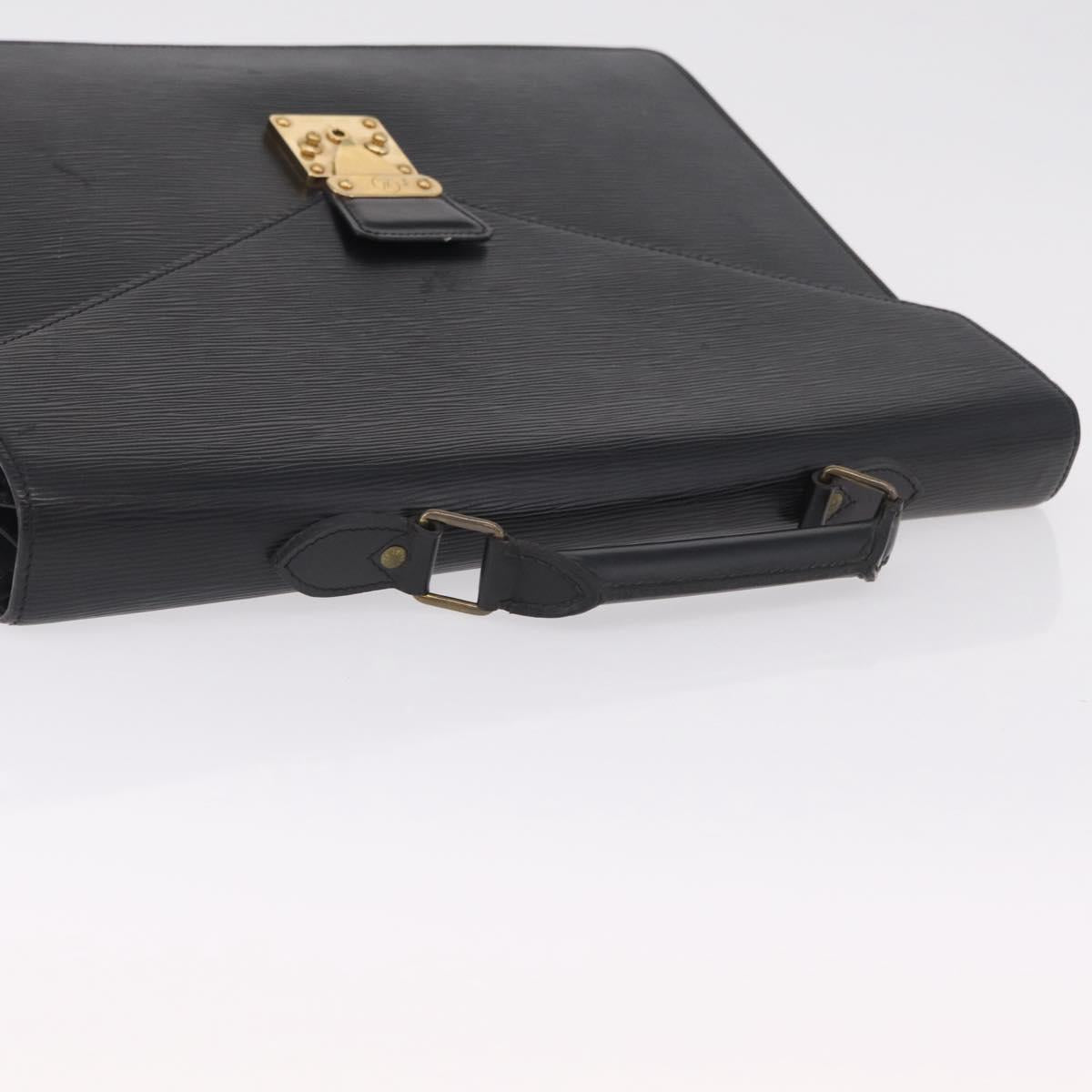 LOUIS VUITTON Epi Serviette Conseiller Business Bag Black M54422 LV Auth 201359