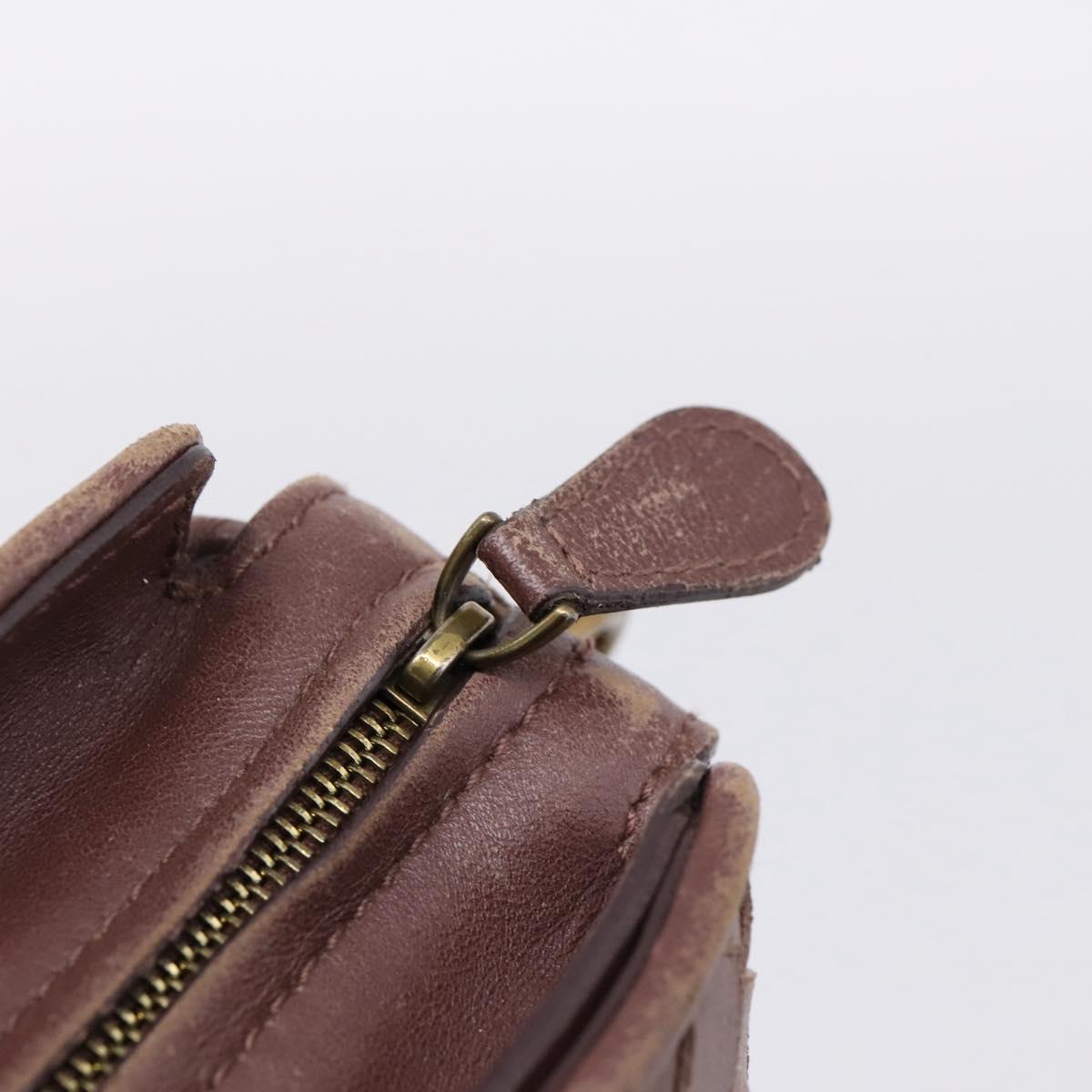 BOTTEGA VENETA INTRECCIATO Shoulder Bag Leather Brown Gold 192661 Auth 201370A