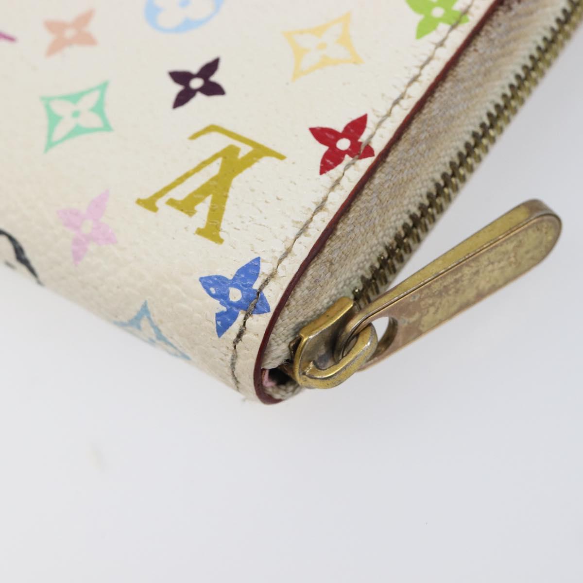 LOUIS VUITTON Monogram Multicolor Zippy Coin Purse White M93741 LV Auth 201382