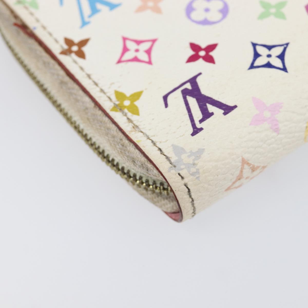 LOUIS VUITTON Monogram Multicolor Zippy Coin Purse White M93741 LV Auth 201382