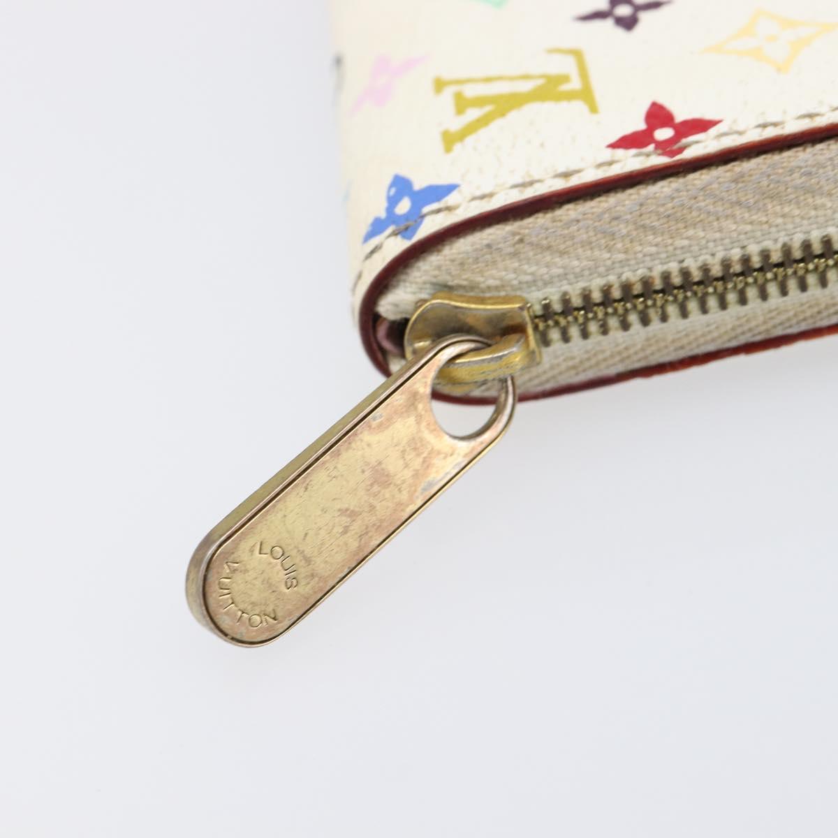 LOUIS VUITTON Monogram Multicolor Zippy Coin Purse White M93741 LV Auth 201382