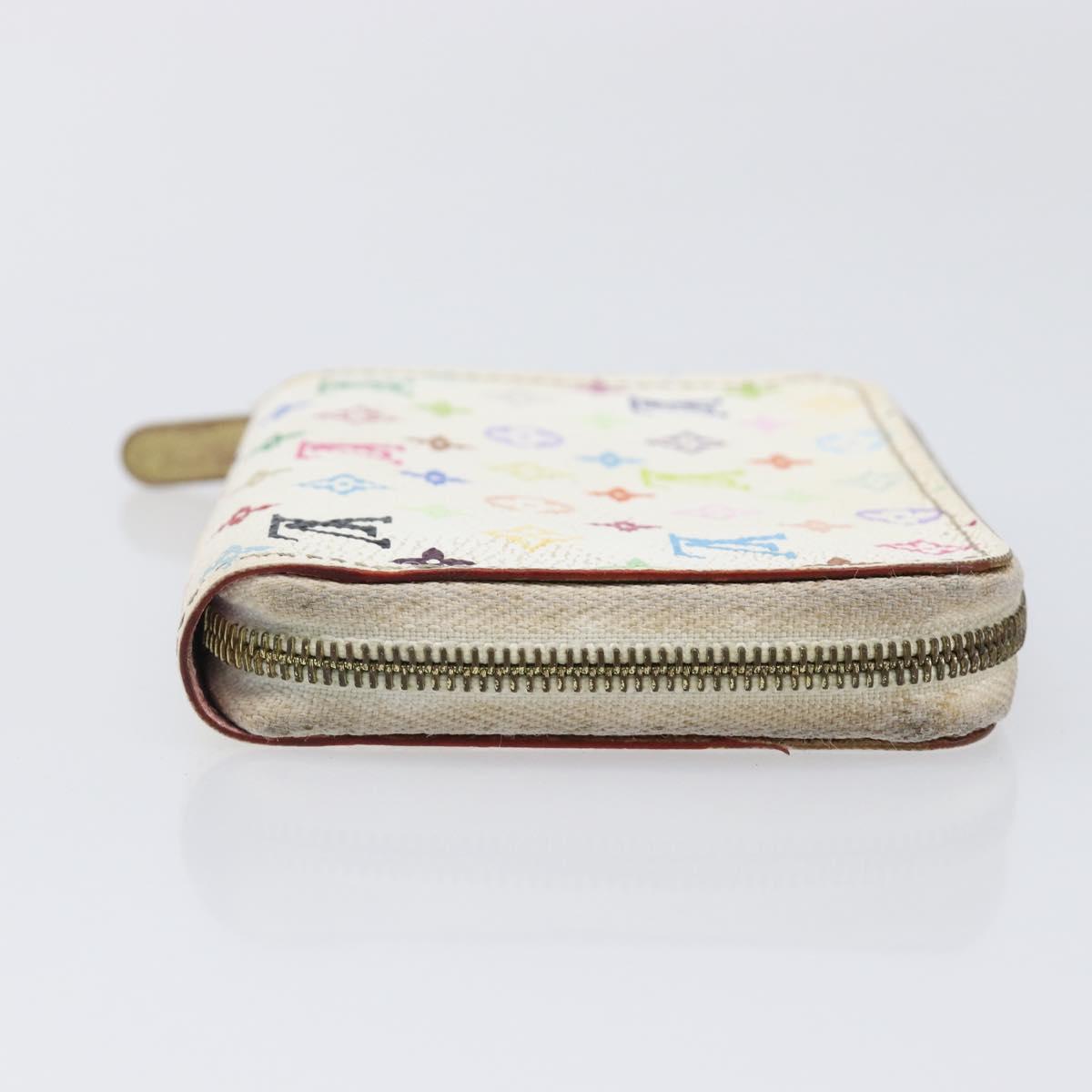 LOUIS VUITTON Monogram Multicolor Zippy Coin Purse White M93741 LV Auth 201382