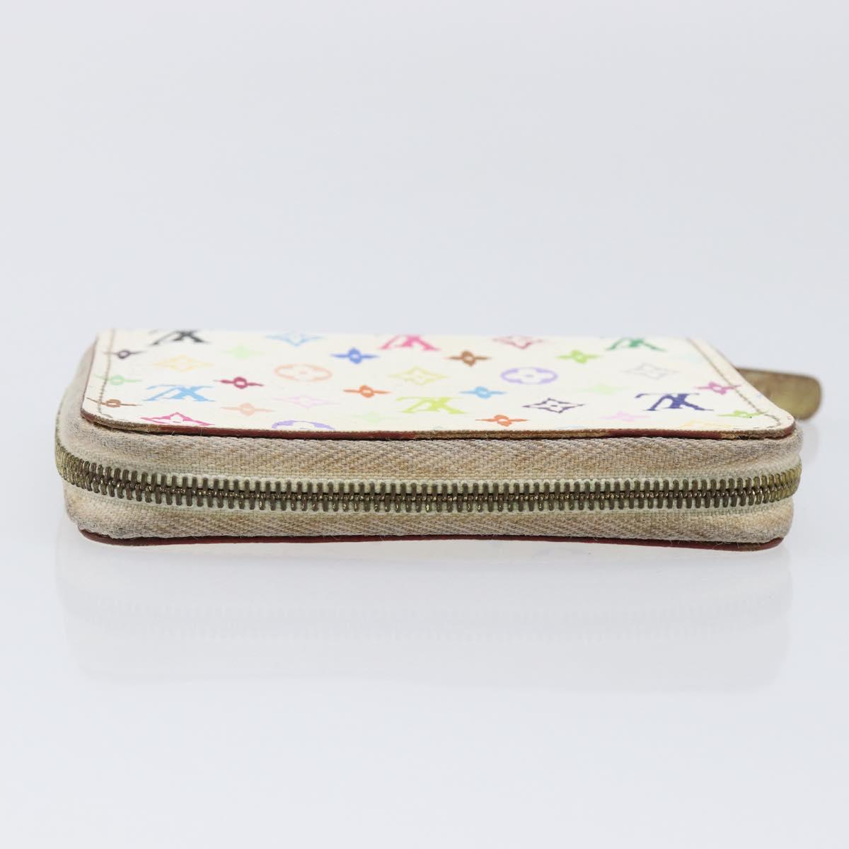 LOUIS VUITTON Monogram Multicolor Zippy Coin Purse White M93741 LV Auth 201382