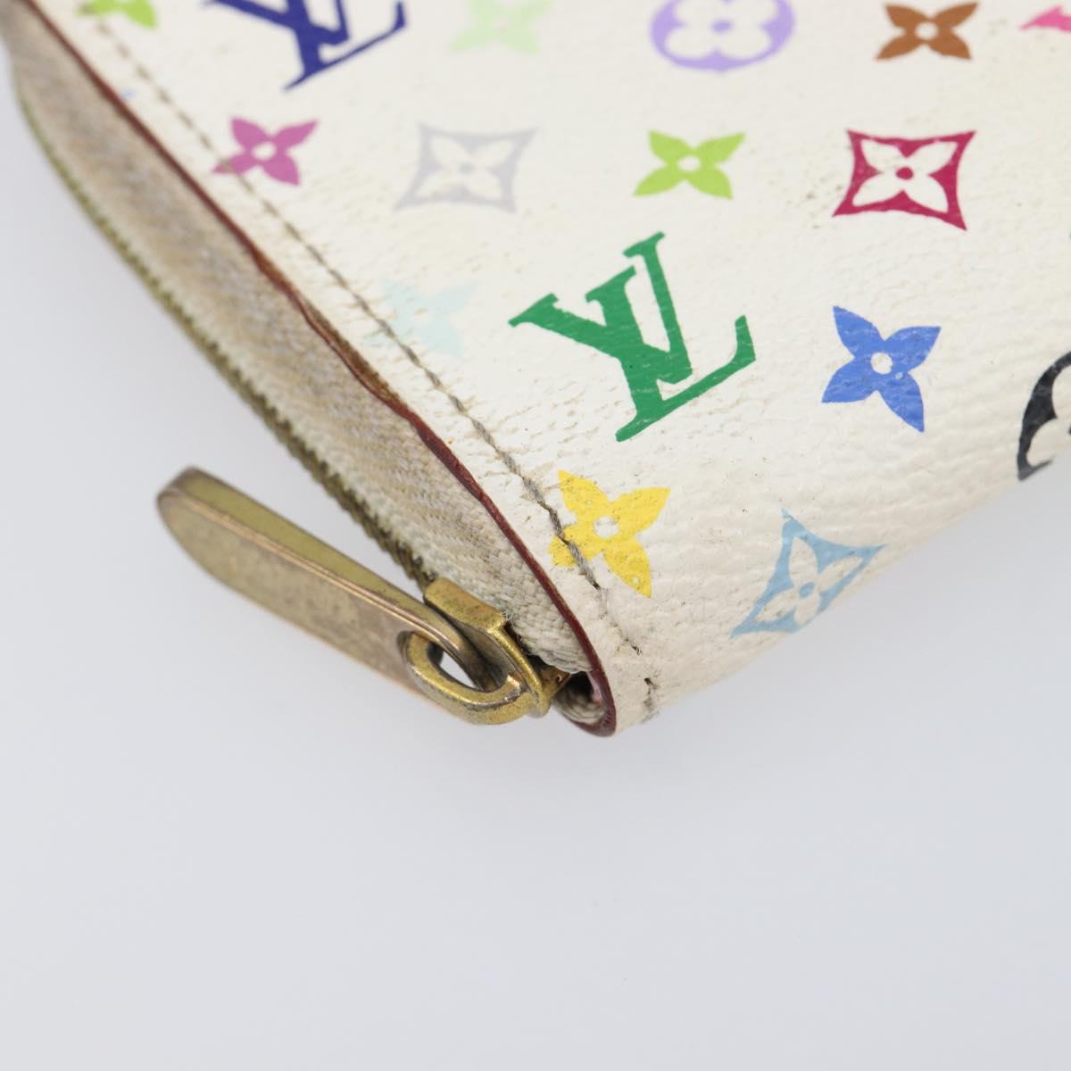 LOUIS VUITTON Monogram Multicolor Zippy Coin Purse White M93741 LV Auth 201382