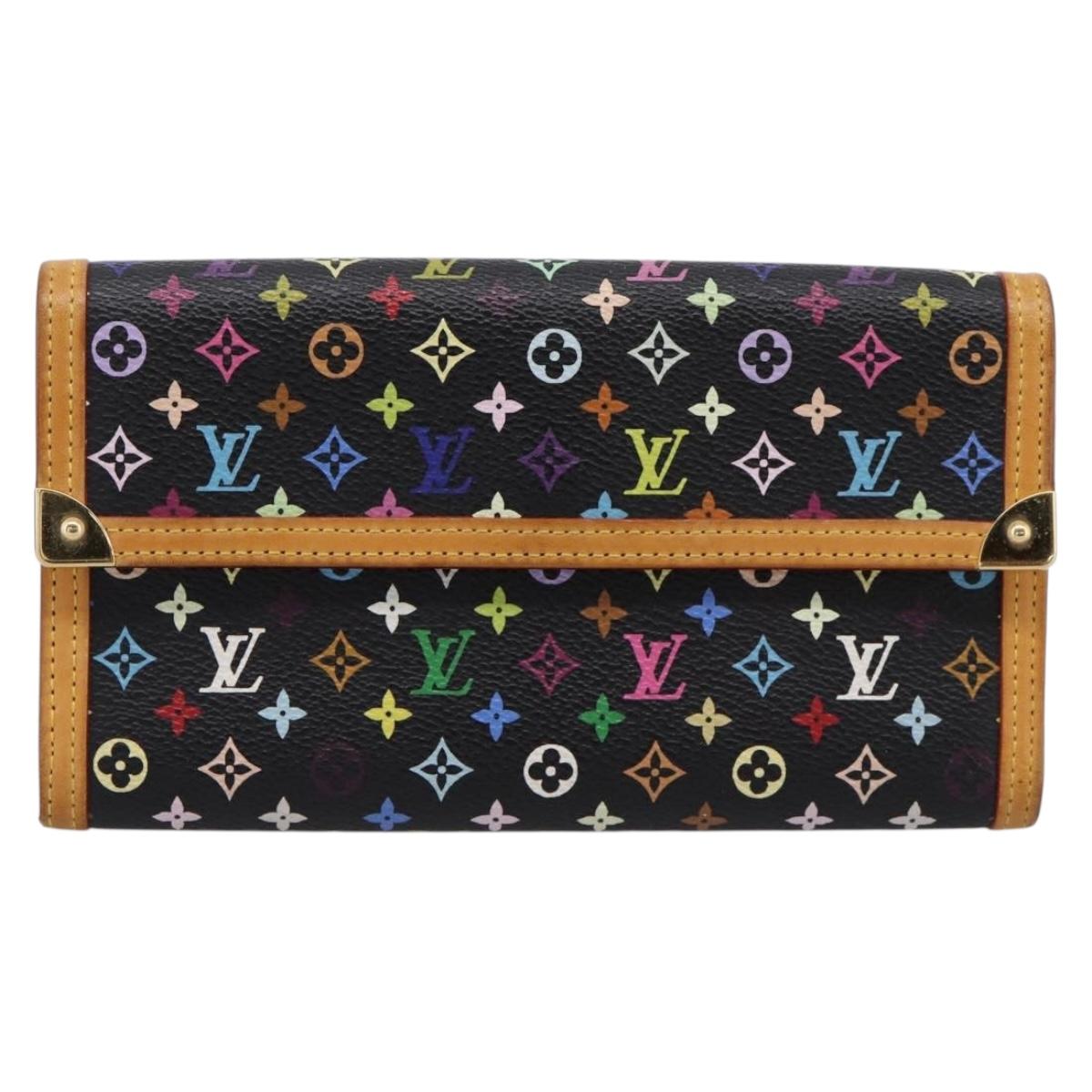 LOUIS VUITTON Monogram Multicolor Porte Tresor Wallet M92658 LV Auth 201383V