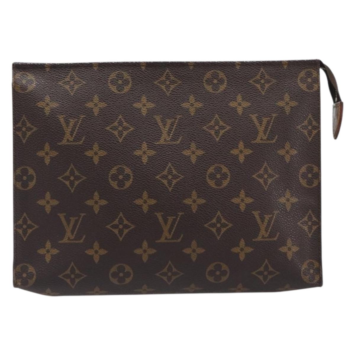 LOUIS VUITTON Monogram Poche Toilette 26 Pouch M47542 LV Auth 201386
