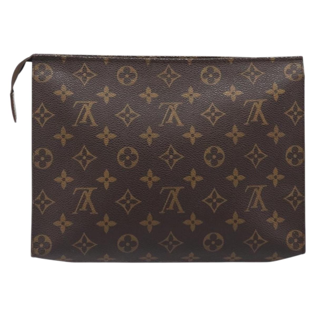 LOUIS VUITTON Monogram Poche Toilette 26 Pouch M47542 LV Auth 201386