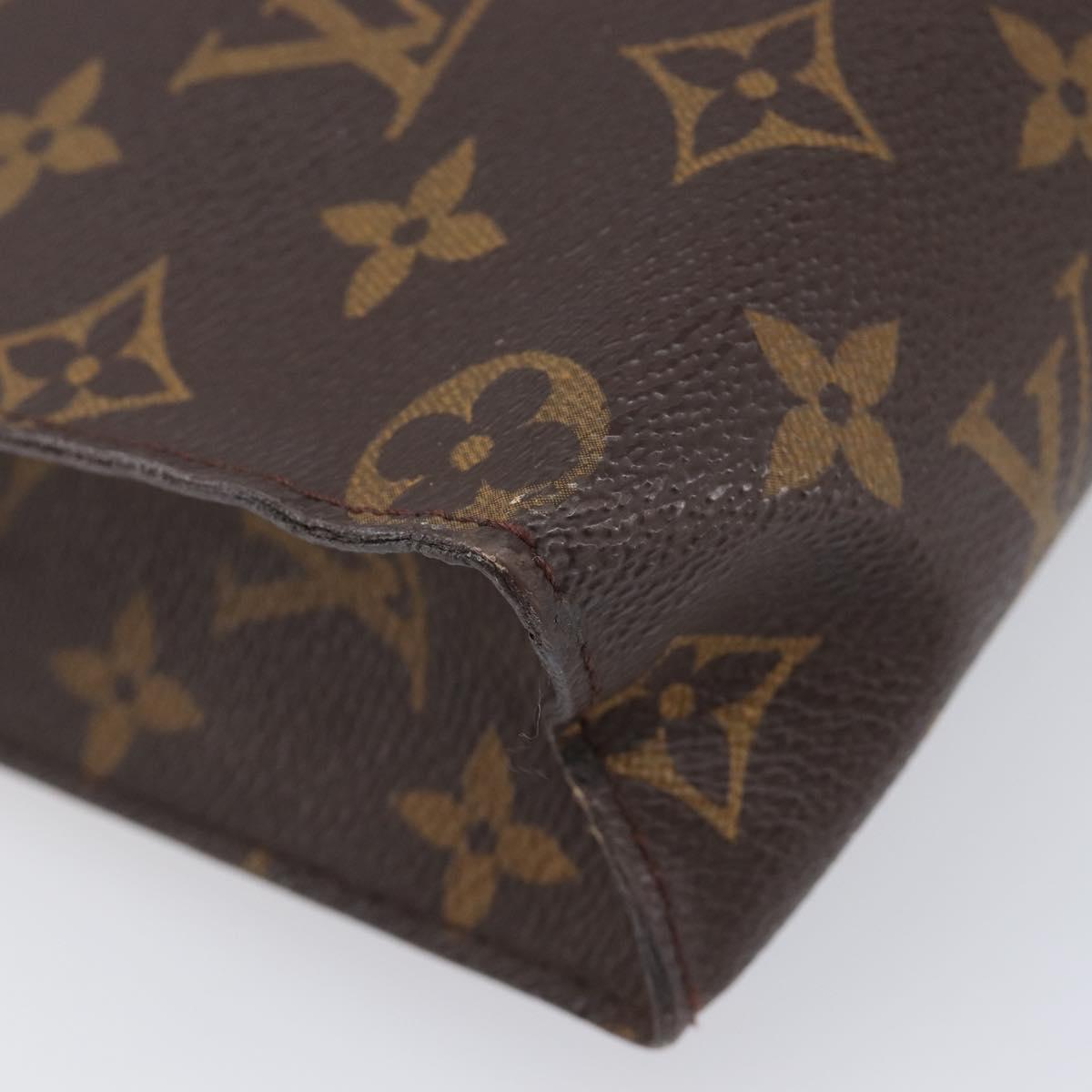 LOUIS VUITTON Monogram Poche Toilette 26 Pouch M47542 LV Auth 201386