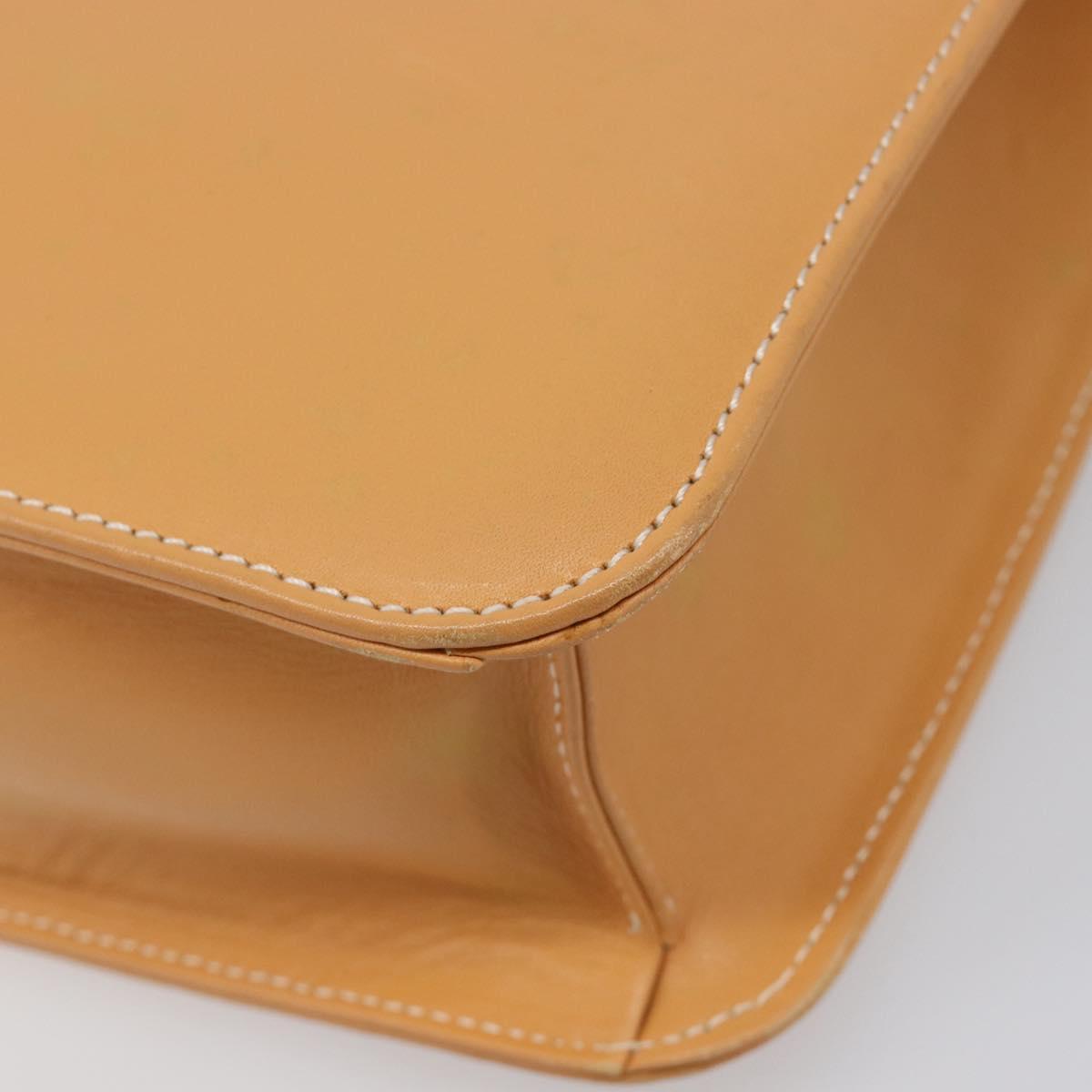 Burberrys Nova Check Shoulder Bag Leather Beige Gold Auth 201388