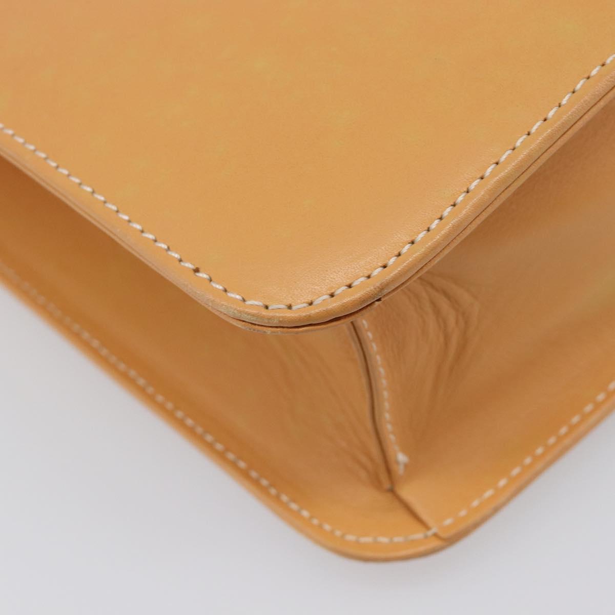 Burberrys Nova Check Shoulder Bag Leather Beige Gold Auth 201388