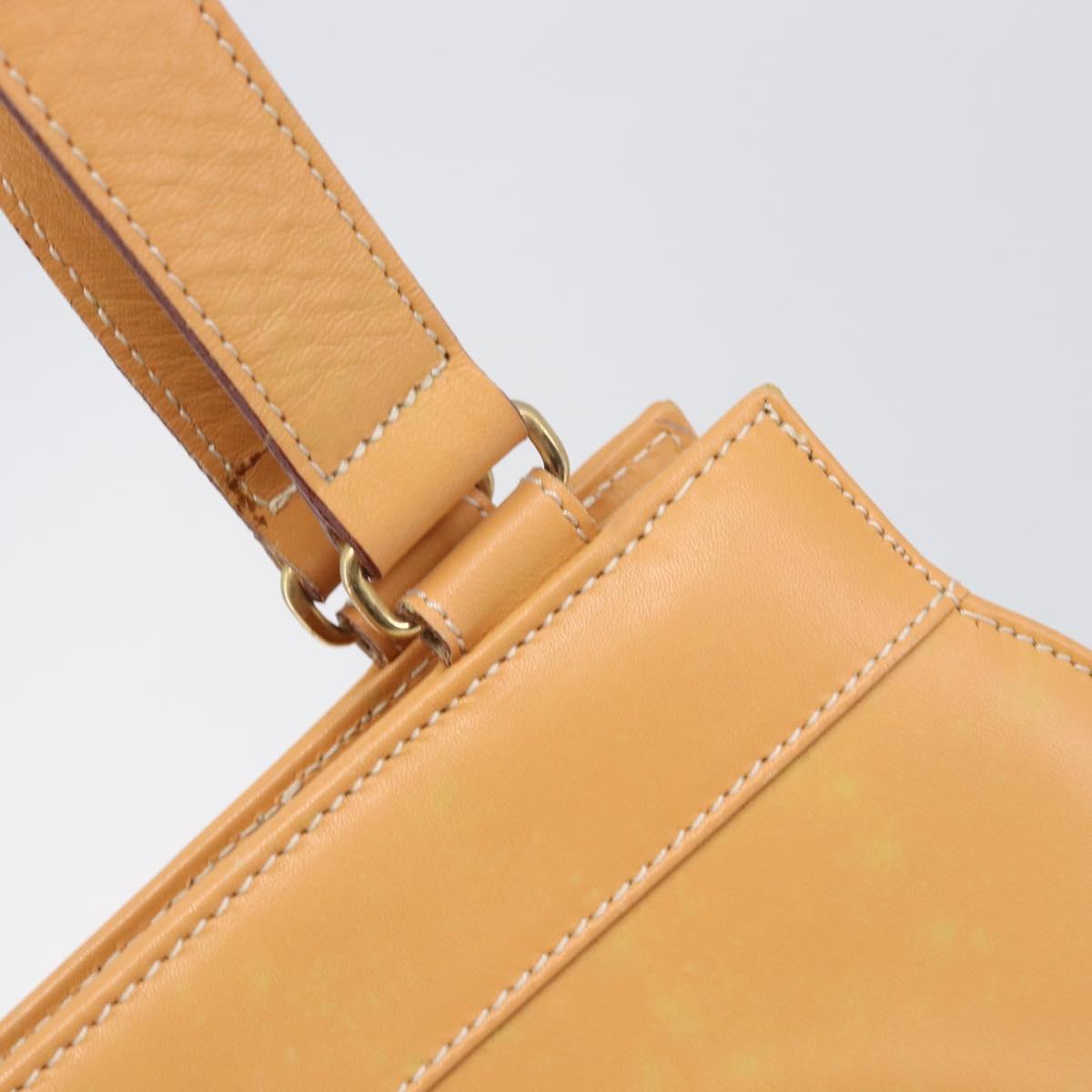 Burberrys Nova Check Shoulder Bag Leather Beige Gold Auth 201388