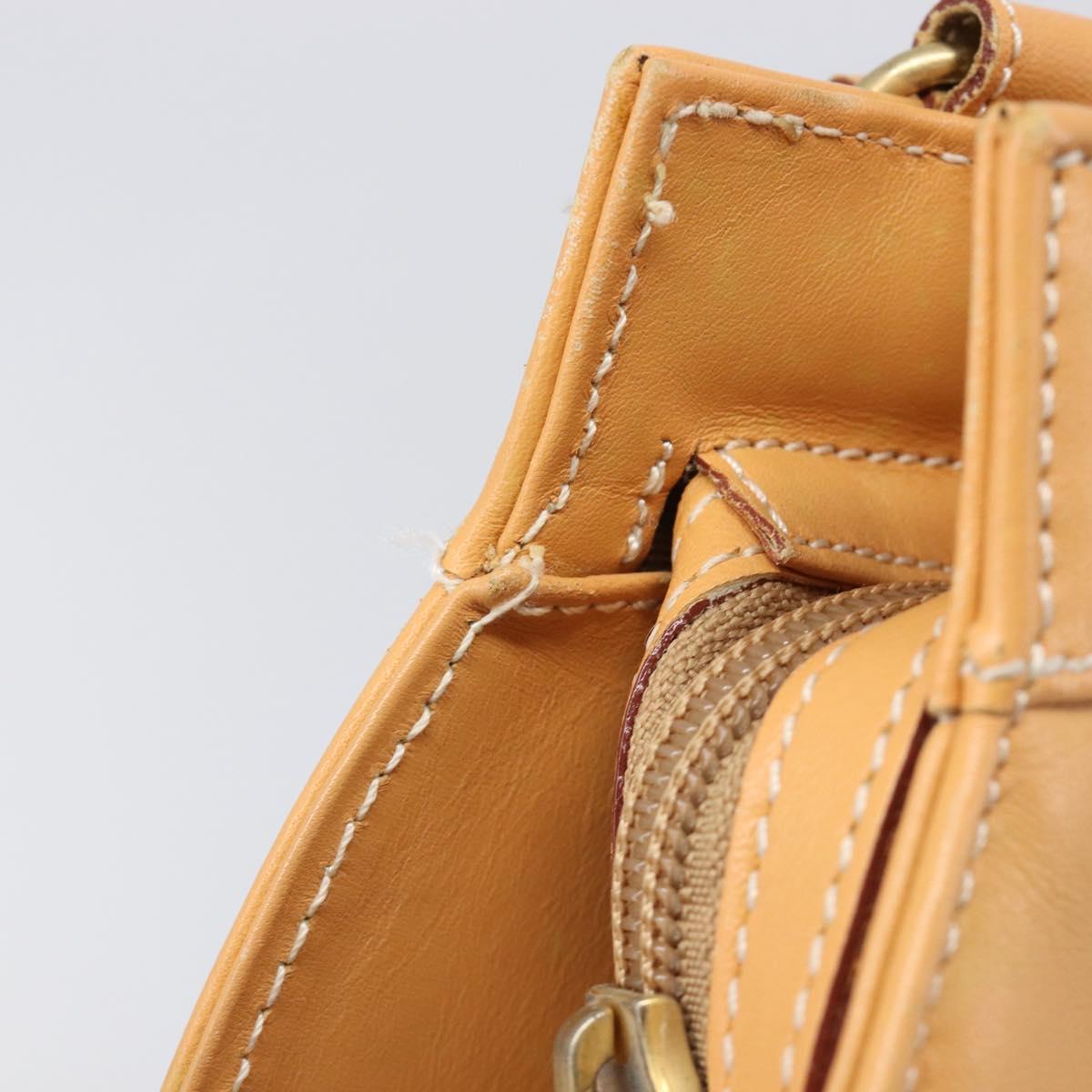 Burberrys Nova Check Shoulder Bag Leather Beige Gold Auth 201388