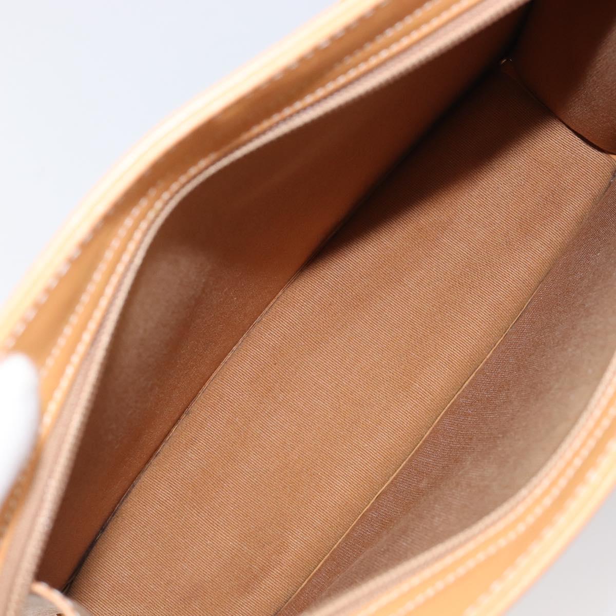 Burberrys Nova Check Shoulder Bag Leather Beige Gold Auth 201388