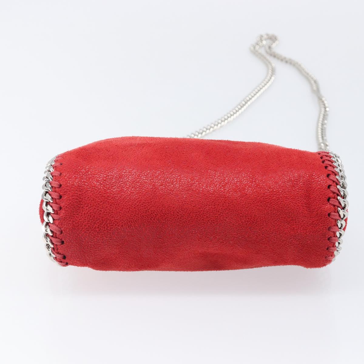 Stella MacCartney Falabella Chain Hand Bag Polyester 2way Red Auth 201393A
