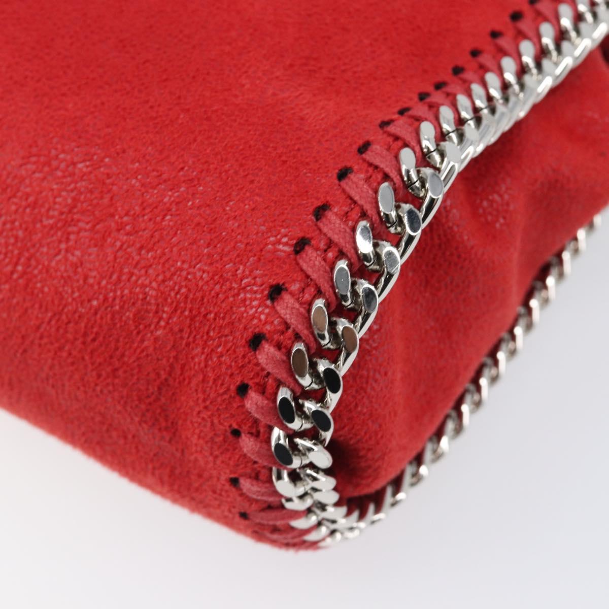 Stella MacCartney Falabella Chain Hand Bag Polyester 2way Red Auth 201393A