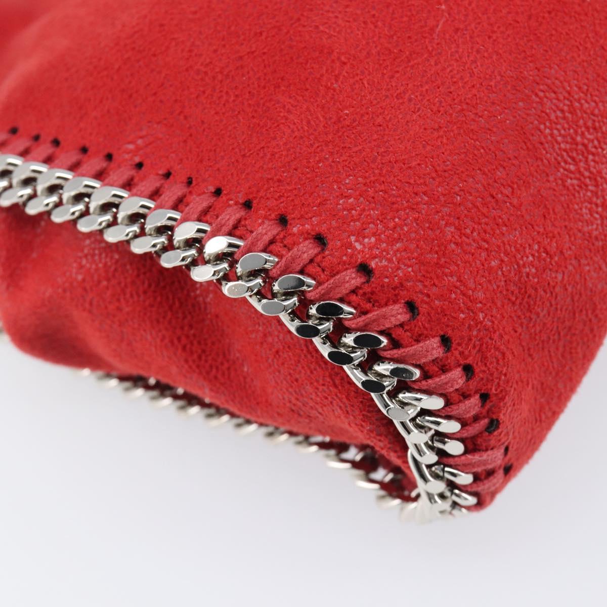 Stella MacCartney Falabella Chain Hand Bag Polyester 2way Red Auth 201393A