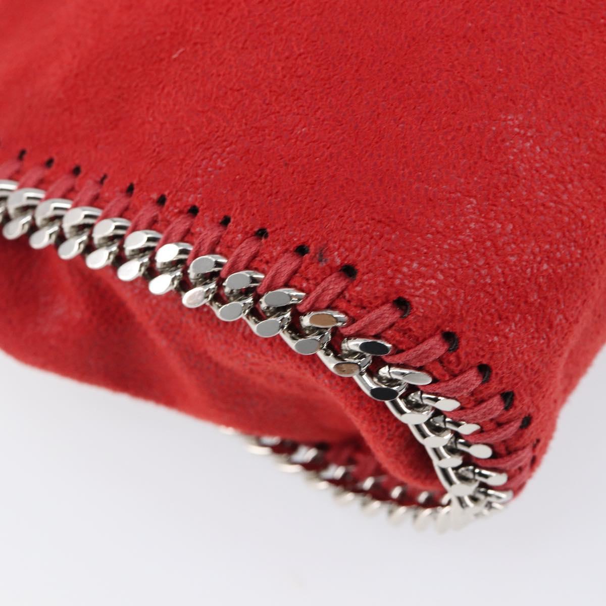 Stella MacCartney Falabella Chain Hand Bag Polyester 2way Red Auth 201393A