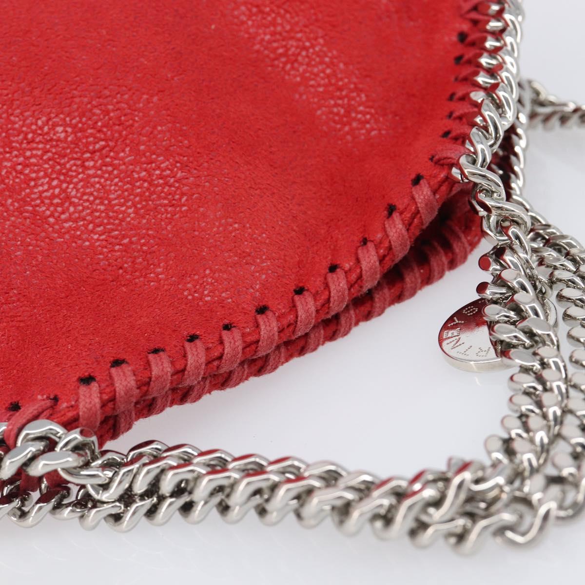 Stella MacCartney Falabella Chain Hand Bag Polyester 2way Red Auth 201393A