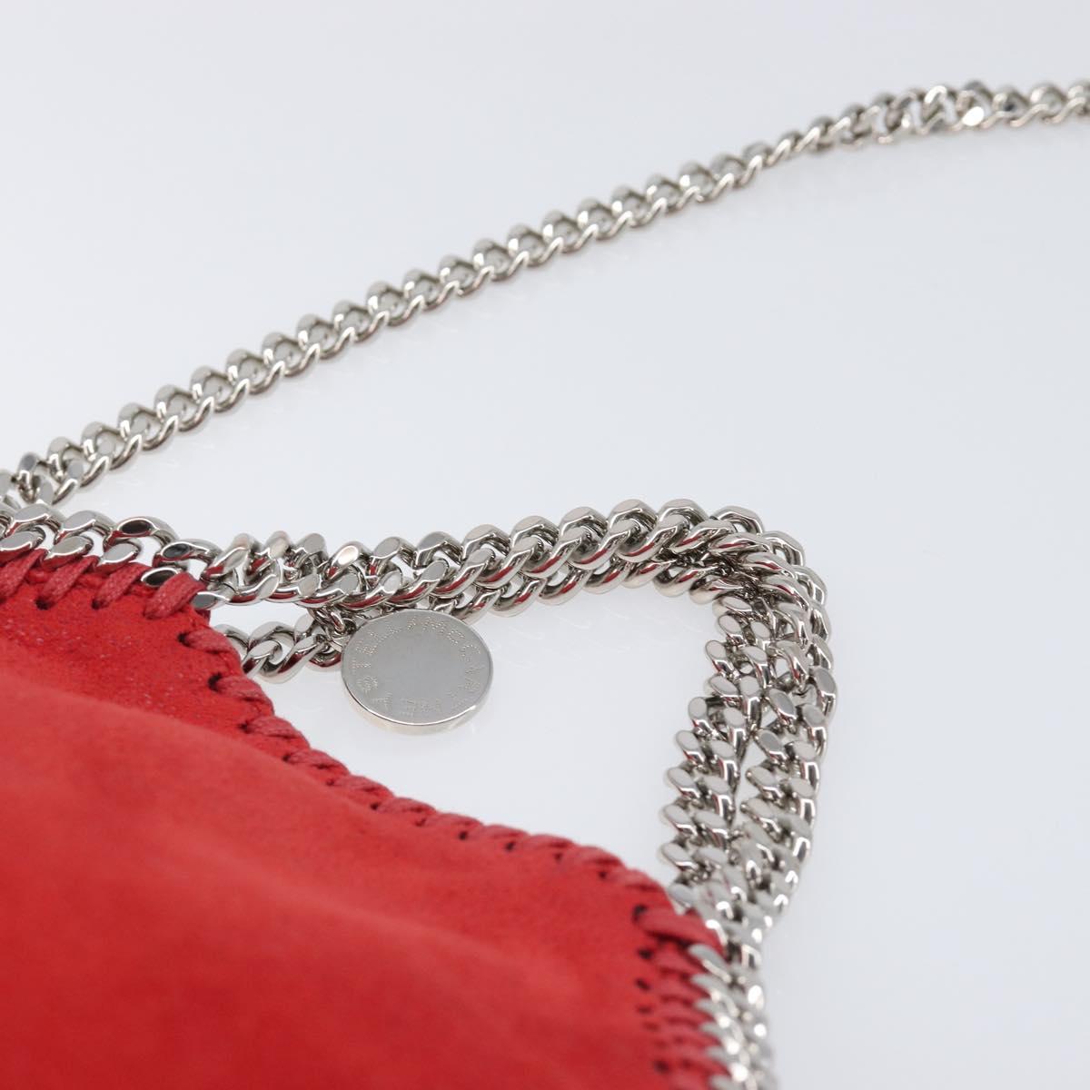 Stella MacCartney Falabella Chain Hand Bag Polyester 2way Red Auth 201393A
