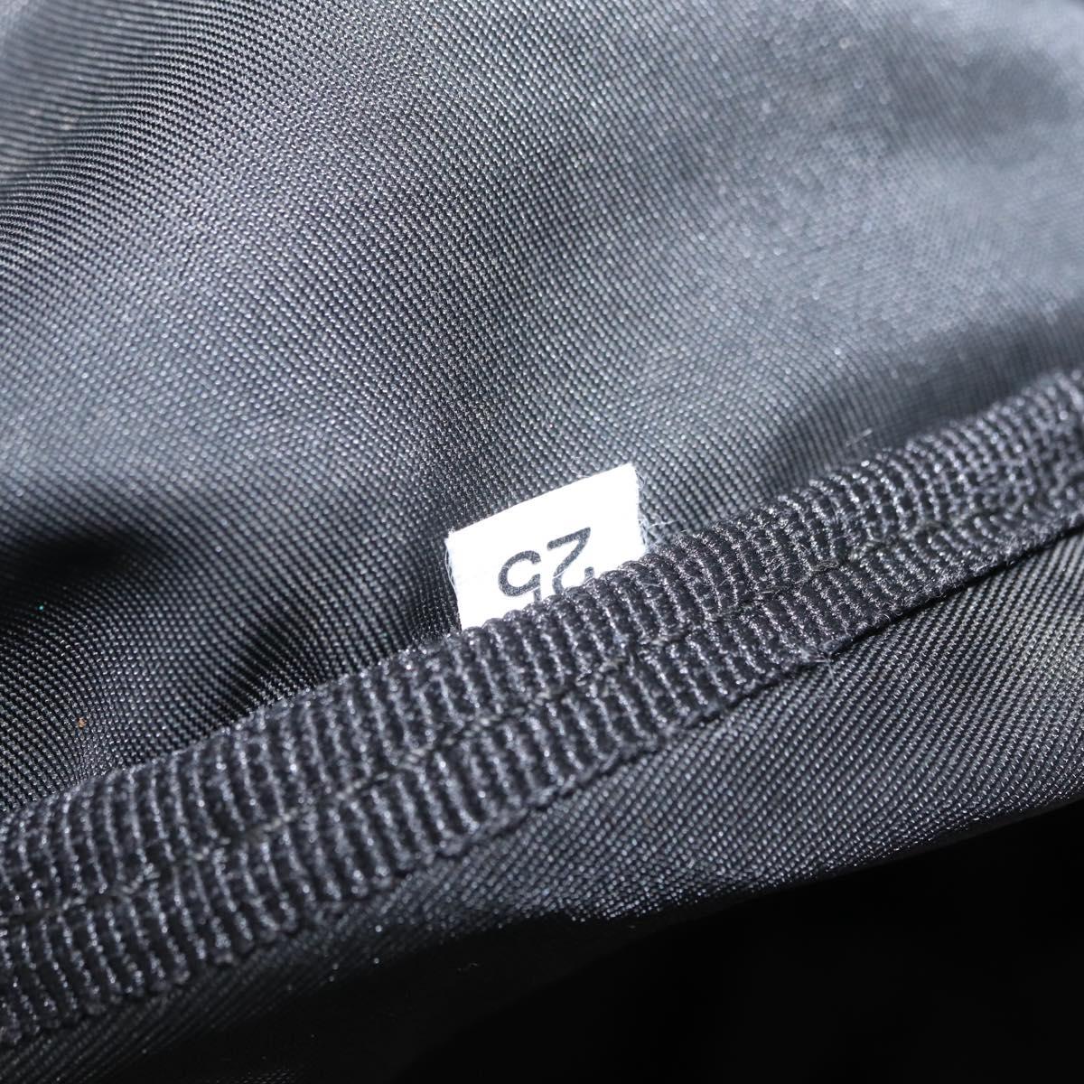 PRADA Hand Bag Nylon Black Silver Auth 201394A