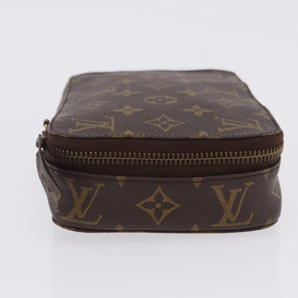 LOUIS VUITTON Monogram Pochette Monte Carlo Jewelry Box M47350 LV Auth 201397A