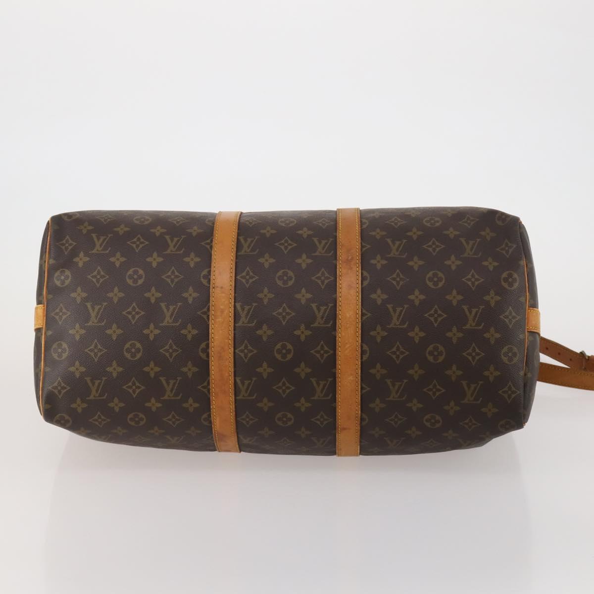 LOUIS VUITTON Monogram Keepall Bandouliere 50 Boston Bag M41416 LV Auth 201401