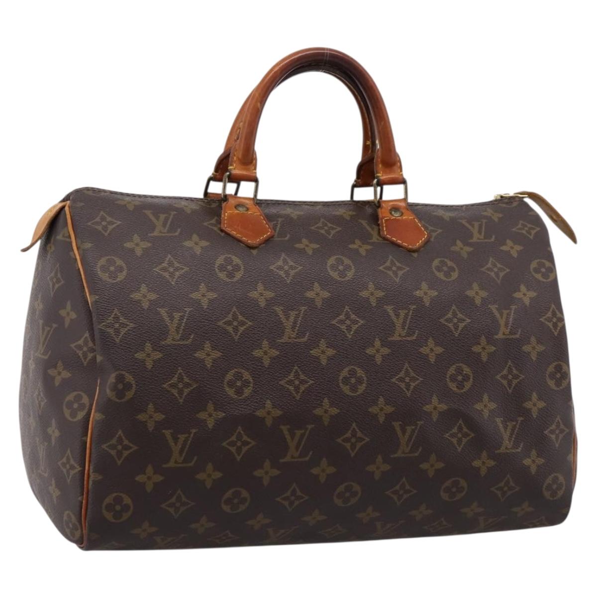 LOUIS VUITTON Monogram Speedy 35 Hand Bag M41524 LV Auth 201407A