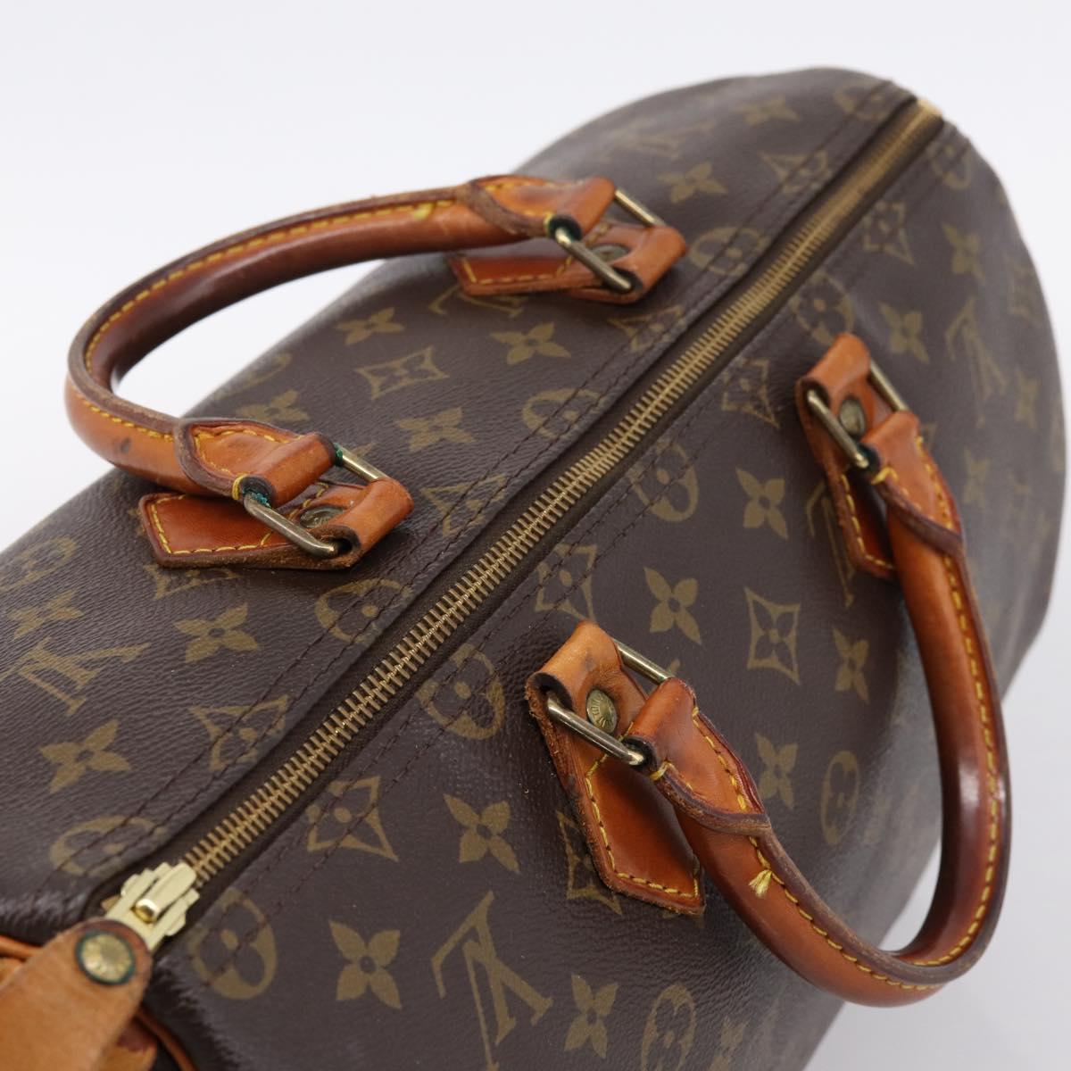 LOUIS VUITTON Monogram Speedy 35 Hand Bag M41524 LV Auth 201407A