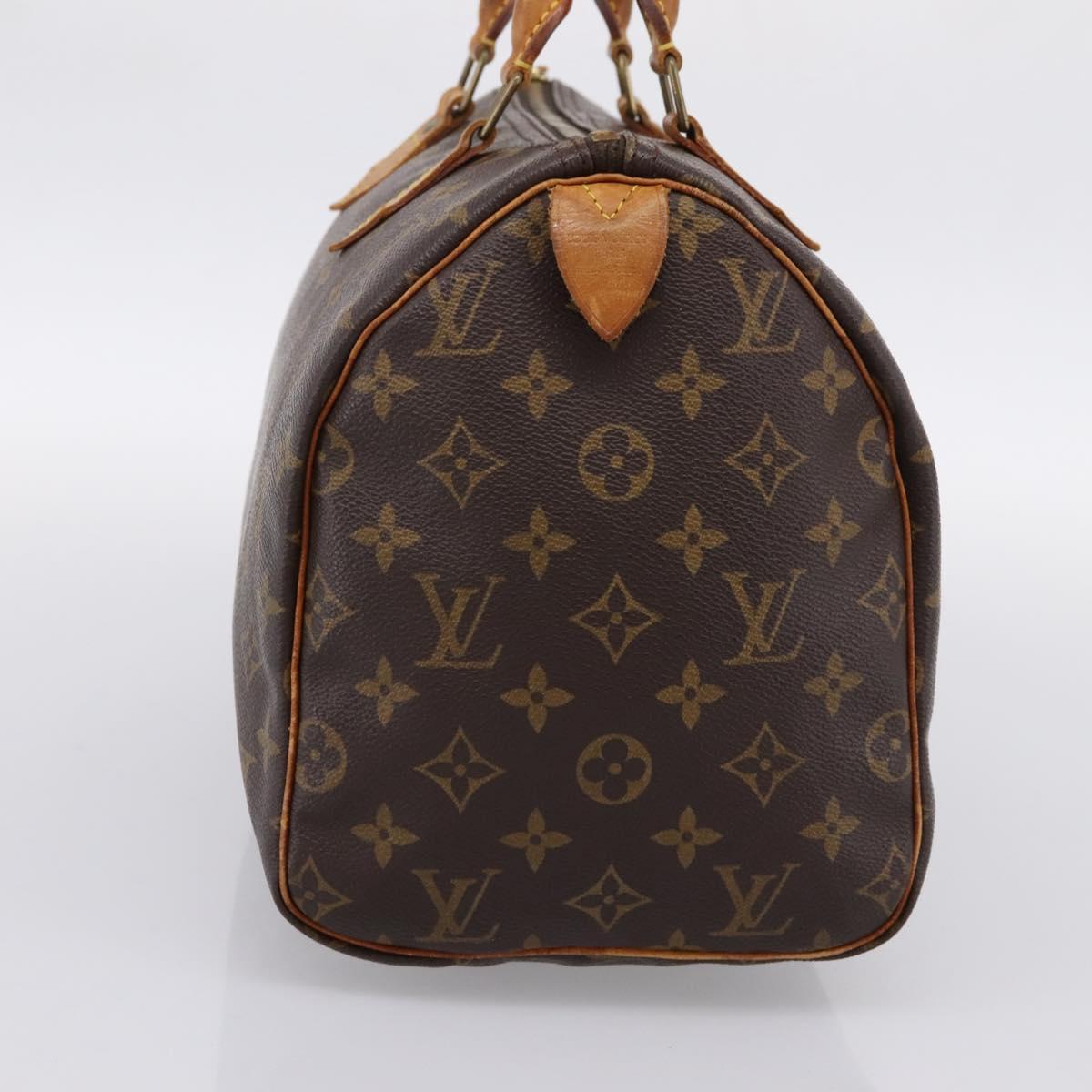 LOUIS VUITTON Monogram Speedy 30 Hand Bag M41526 LV Auth 201410