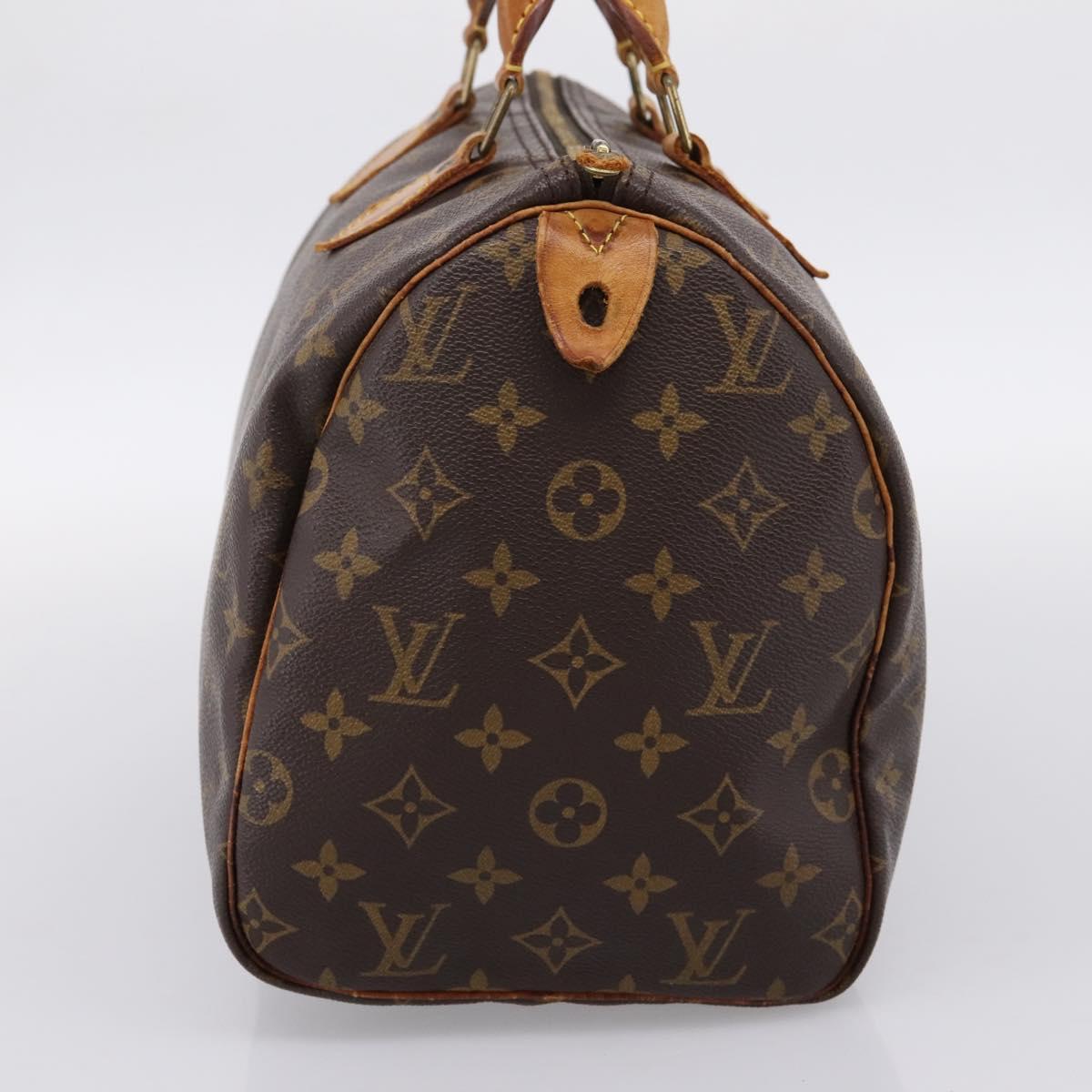LOUIS VUITTON Monogram Speedy 30 Hand Bag M41526 LV Auth 201410