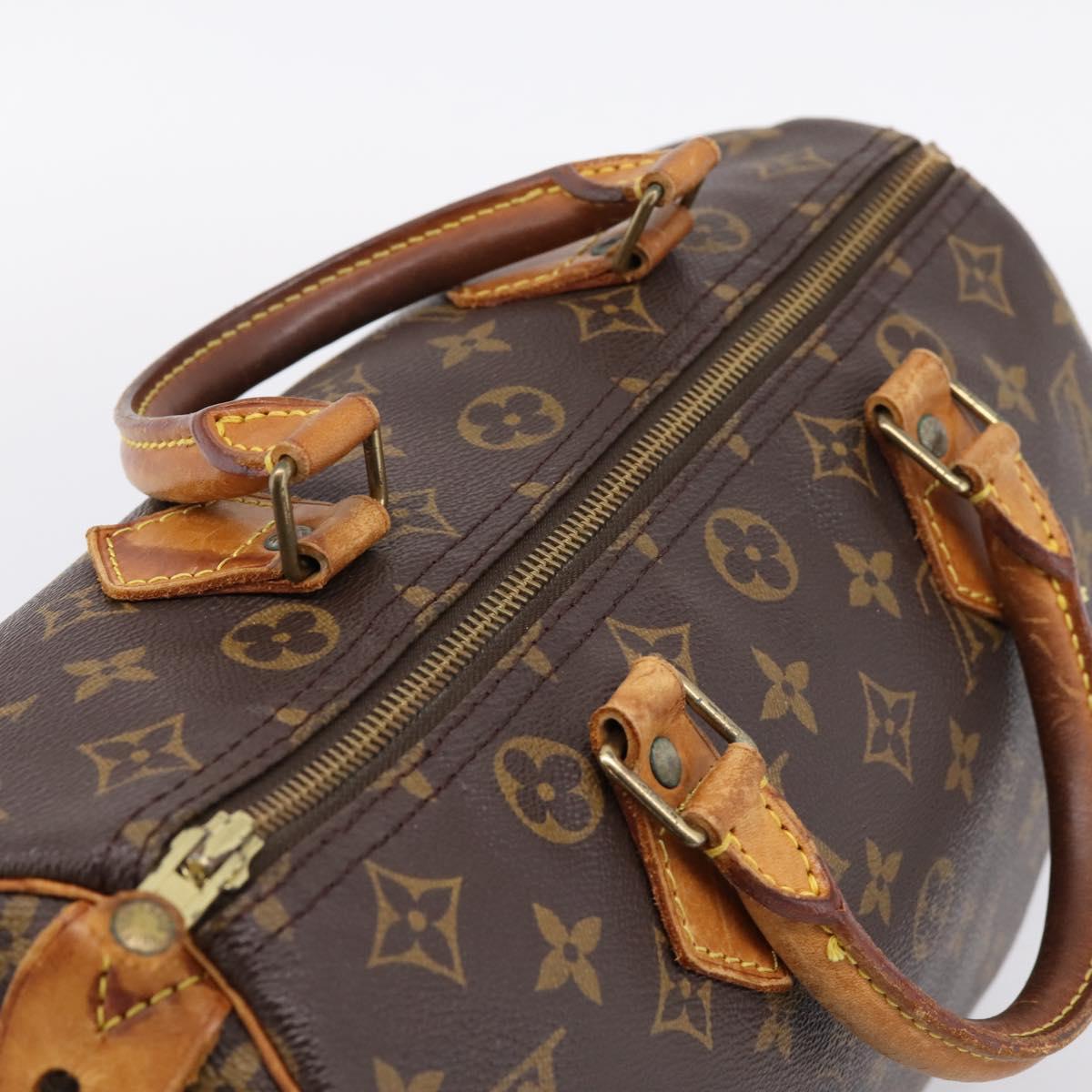 LOUIS VUITTON Monogram Speedy 30 Hand Bag M41526 LV Auth 201410