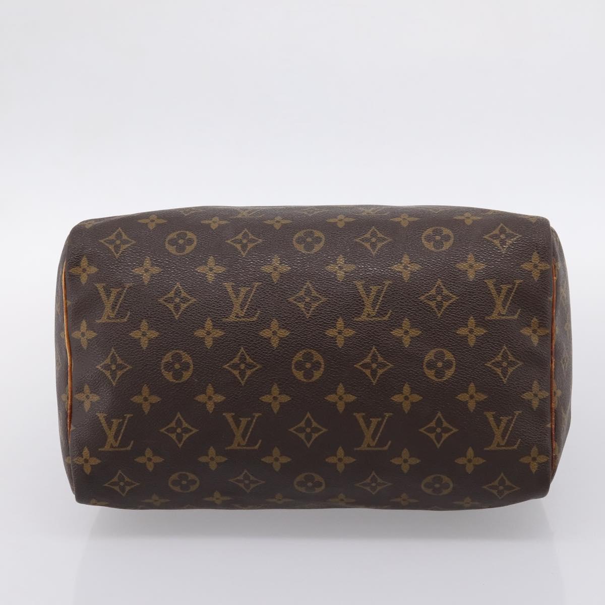 LOUIS VUITTON Monogram Speedy 30 Hand Bag M41526 LV Auth 201410