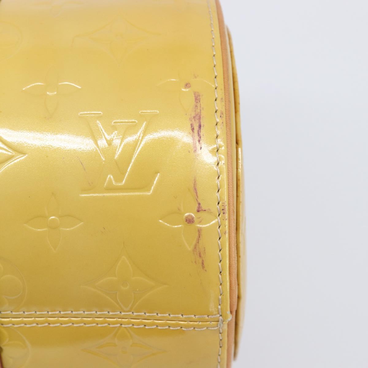LOUIS VUITTON Monogram Vernis Bedford Hand Bag Beige M91006 LV Auth 201414