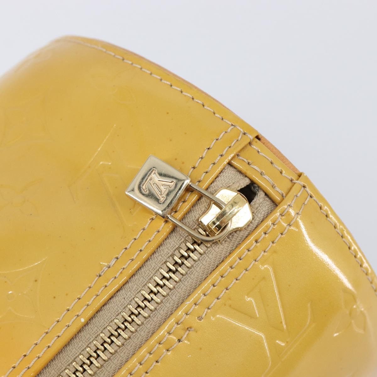 LOUIS VUITTON Monogram Vernis Bedford Hand Bag Beige M91006 LV Auth 201414