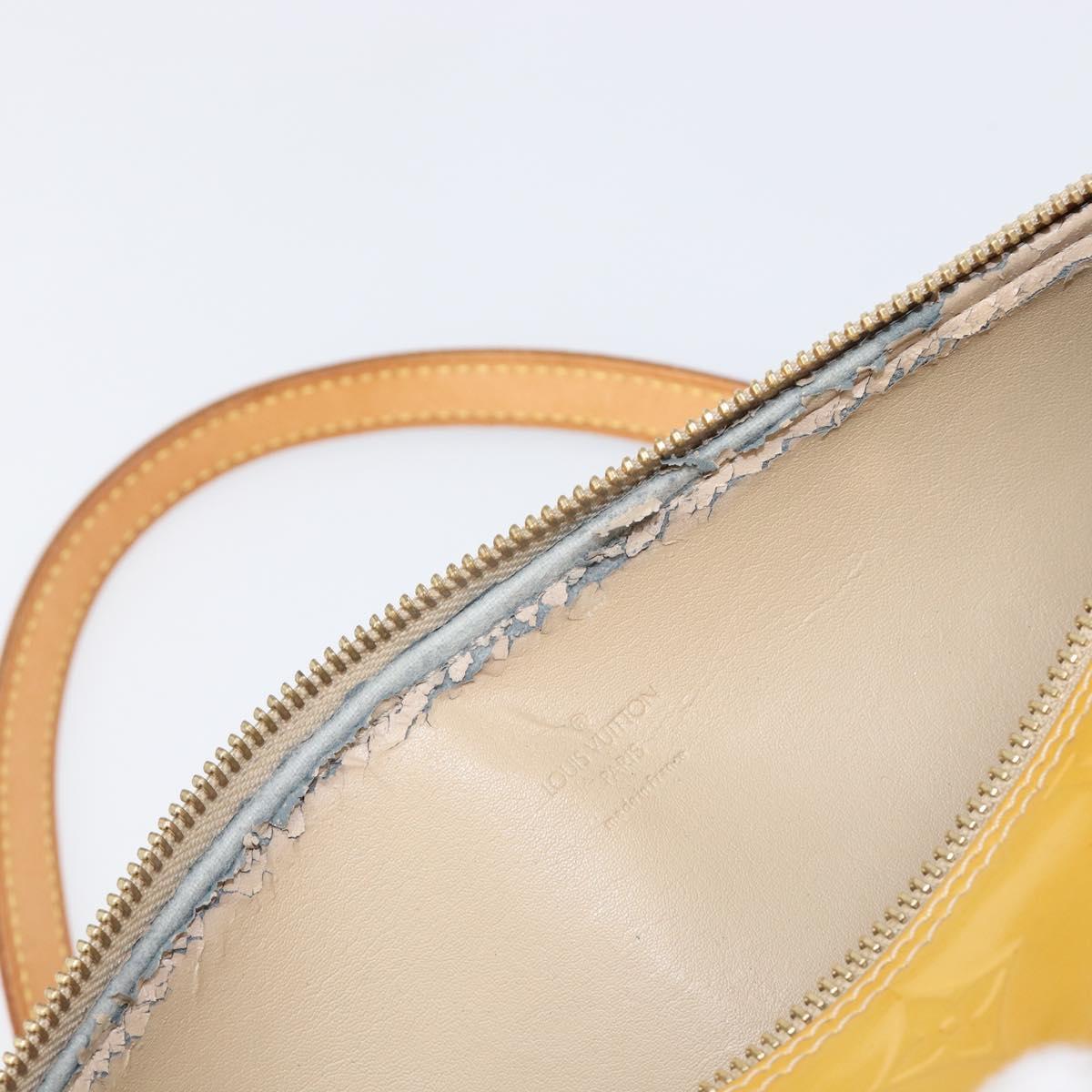 LOUIS VUITTON Monogram Vernis Bedford Hand Bag Beige M91006 LV Auth 201414